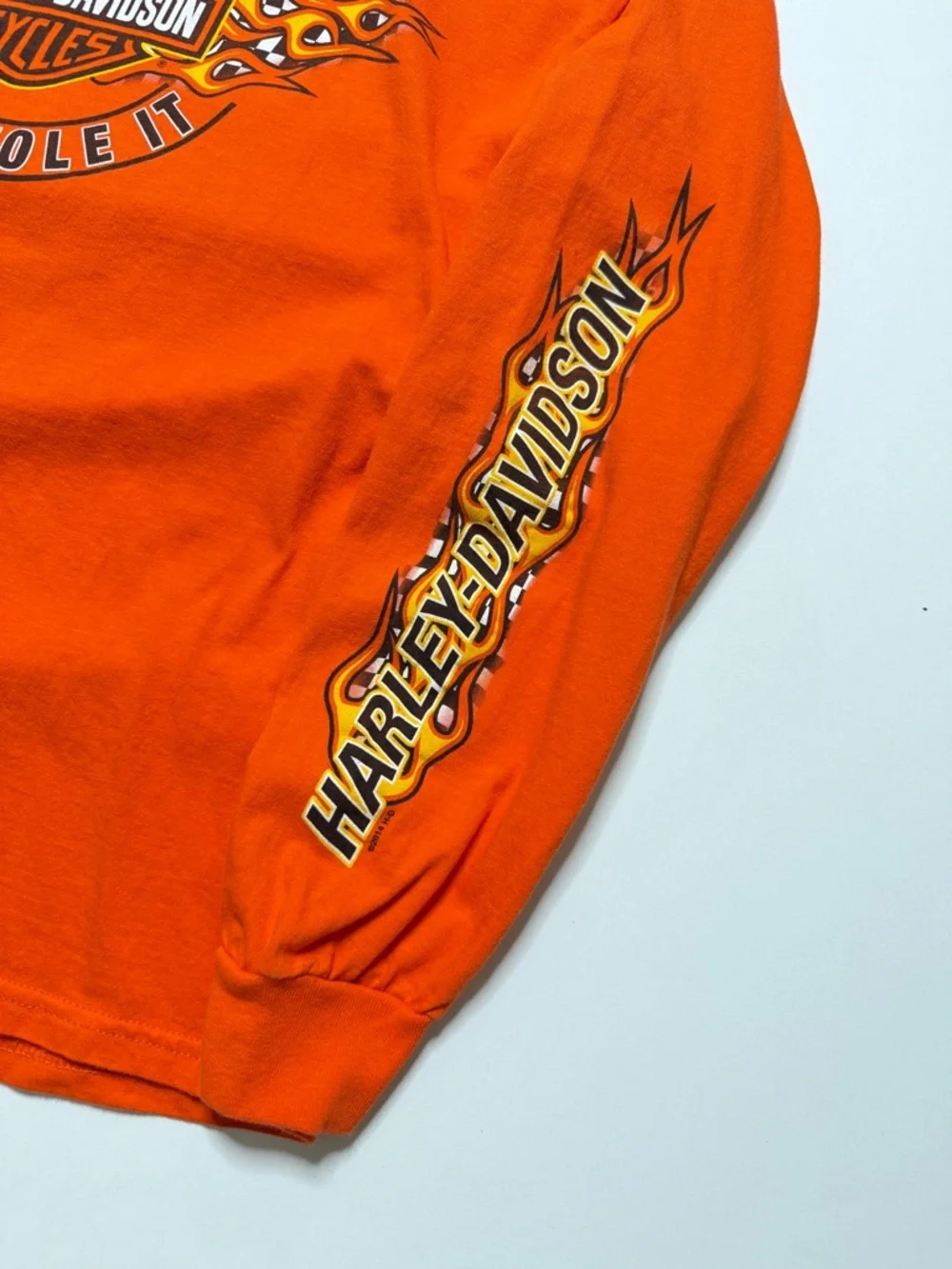 Harley Davidson Langley Chapter Flames Long Sleeve T-Shirt Mens Large - Picture 5 of 9